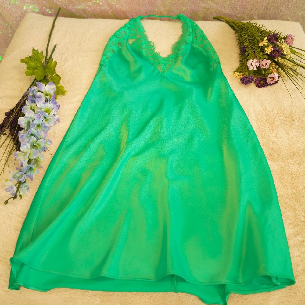 Satin and Lace Halter Slip from Victoria's Secret